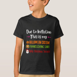 T-shirt A cause de l'inflation, voici mon Action de grâce
