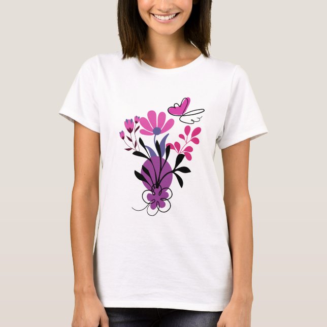 T-shirt A Colourful Trendy Flower Design (Devant)