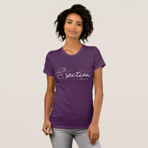T-Shirt À Courbe À Courte Tête De Courbe Purple