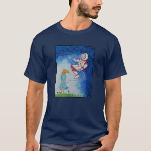 T-shirt À court de carburant - Astronaute amoureux