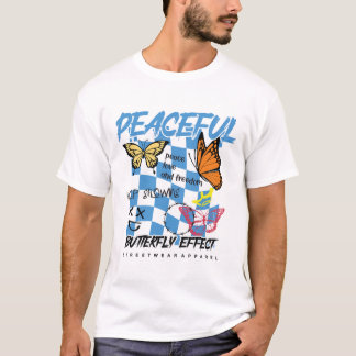 T-shirt à effet papillon pacifique - Sérénité en M