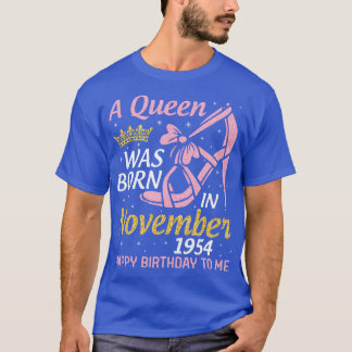 T-shirt A Est Né En Novembre 1954 Joyeux Anniversaire Pour