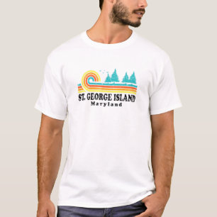 T-shirt À feuillage persistant Sunset St George Island For