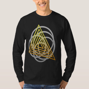 T-shirt à fusion géométrique argent et or Ab mod