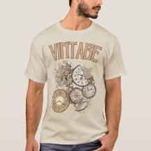 T-shirt à horloge vintage