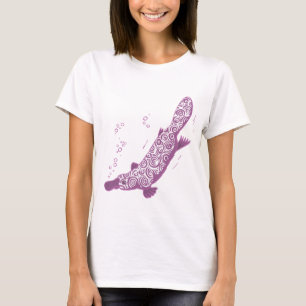 T-shirt à hued de Platypus mauve