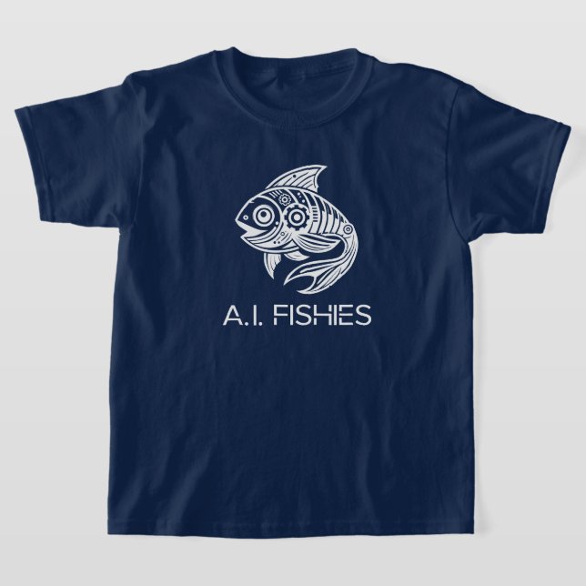T-shirt A.I. Fishies Chemise blanche design (Poser)