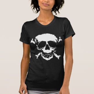 T-Shirt à impression de bloc graphique de crâne et