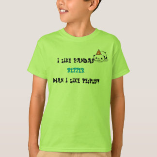 T-shirt a, j'aime des pandas que j'aime des personnes ! !