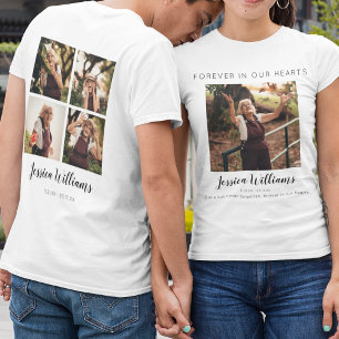 T-shirt À jamais dans nos cœurs 5 Collage de photos Mé
