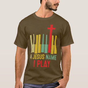 T-shirt À Jesuss Nom Je Joue Active Funny Music Vintage 1