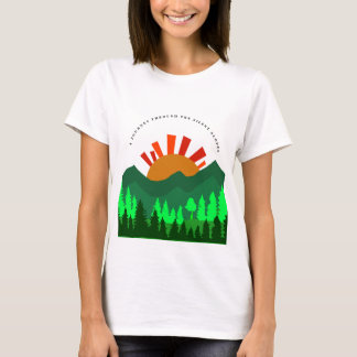 T-shirt A Journey Through the Silent Slopes Retro Mountain