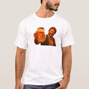 T-shirt À la bonne bière, bons moments, bons amis sur fond