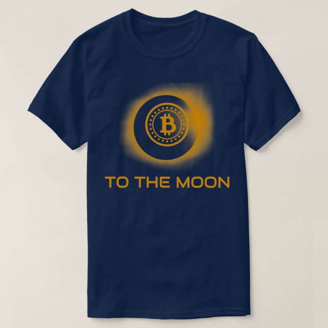 T-shirt À la Lune Bitcoin Solaire Éclipse (Design devant)