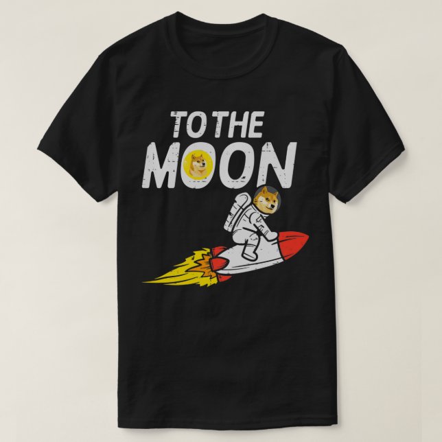 T-shirt À la Lune Dogecoin Shiba Inu Cryptocurren Cryptocu (Design devant)
