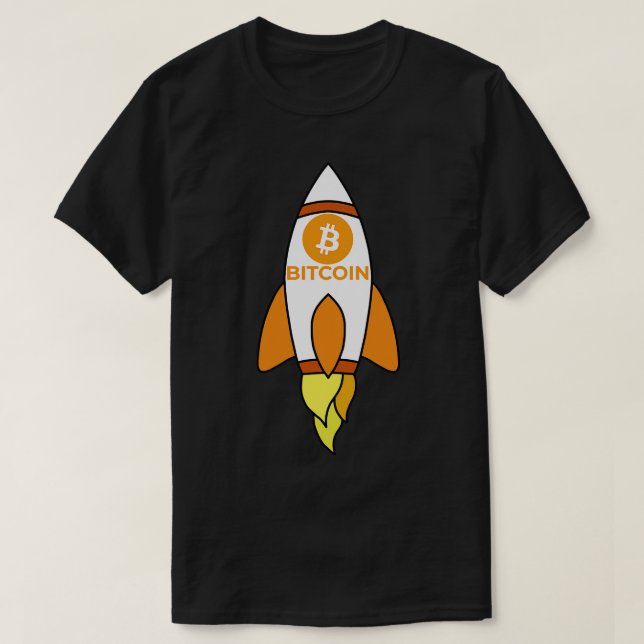 T-shirt À la Lune Rocket Bitcoin (Design devant)