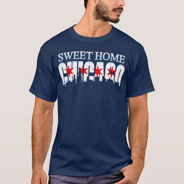 T-shirt à la maison doux d'horizon de drapeau de (Devant)