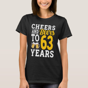 T-shirt À la santé et bières pour 63 ans de consommation d