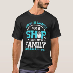 T-shirt À l'aide ! Je suis piégé sur un bateau avec ma fam