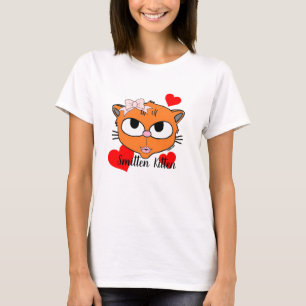 T-shirt à lèvres poêlées de chaton