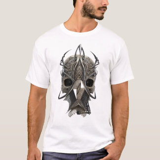 T-Shirt à l'impression de crâne tribal gothique