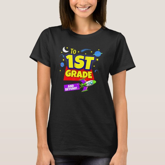 T-shirt À L'Infinité Et Au-Delà De Retour À L'École Premiè (Devant)