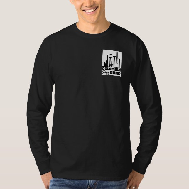T-shirt à long feutre noir CJB (Devant)
