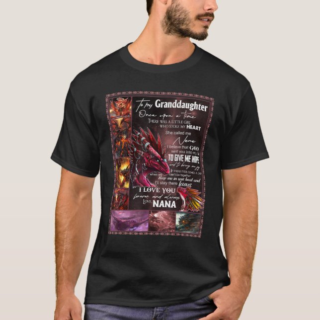 T-shirt À Ma Petite-Fille Une Fois Je T'Aime Na (Devant)