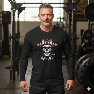 T-Shirt à manches longues 1776 Defiant Skull Patri