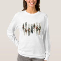 T-shirt à manches longues avec motif de Noël