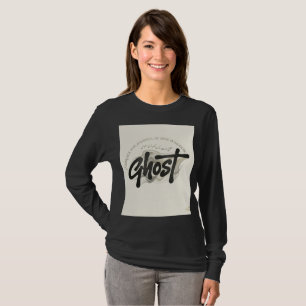 T-Shirt à manches longues avec typographie fantôme