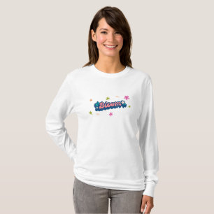 T-Shirt à manches longues avec typographie Purple