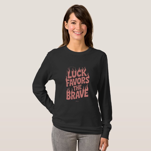 T-Shirt à manches longues Chance Sourit Aux Audaci (Devant entier)