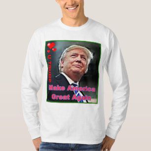 T-Shirt à manches longues de base de Trump Slogan