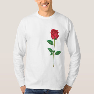 T-shirt à manches longues élégantes Rose rouge