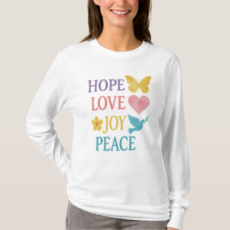 T-Shirt à manches longues Hope Love Joy Peace – Ca