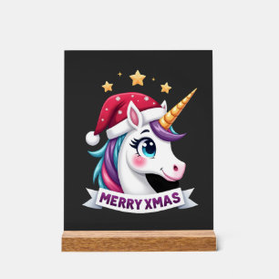 T-Shirt à manches longues Licorne de Noël