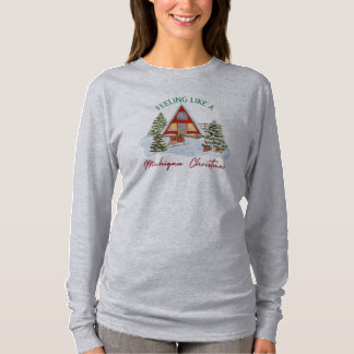 T-shirt à manches longues Michigan Christmas