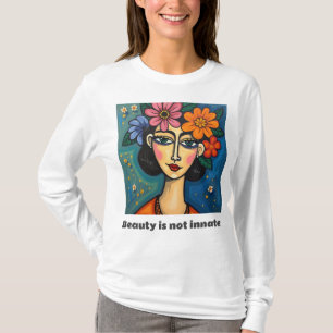 T-shirt à manches longues pour femmes avec message