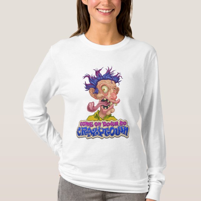 T-shirt à manches longues pour femmes de Crazytown (Devant)