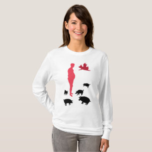 T-shirt à manches longues pour femmes végétarienne