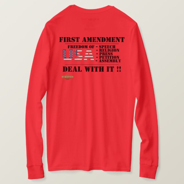 T-shirt à manches longues "PREMIER AMENDEMENT" T-s (Design dos)
