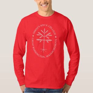 T-shirt à manches longues Unisex rouge avec molett