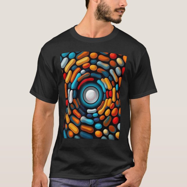 T-shirt A minimalistic optical abstract artwork (Devant)