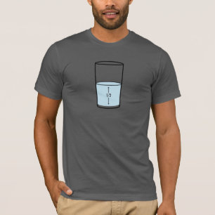 T-shirt À moitié plein en verre - optimisme