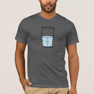 T-shirt À moitié plein en verre - optimisme