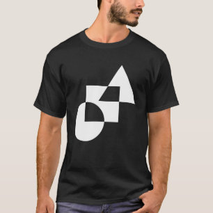 T-Shirt à mosaique géométrique monochrome