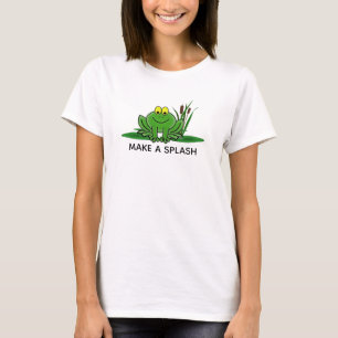 T-Shirt à motif de grenouille verte mignonne