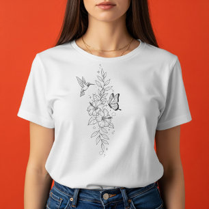 T-shirt à motif d'oiseau, Chemise pour amateur d'o