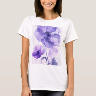 T-shirt à motifs floraux violets